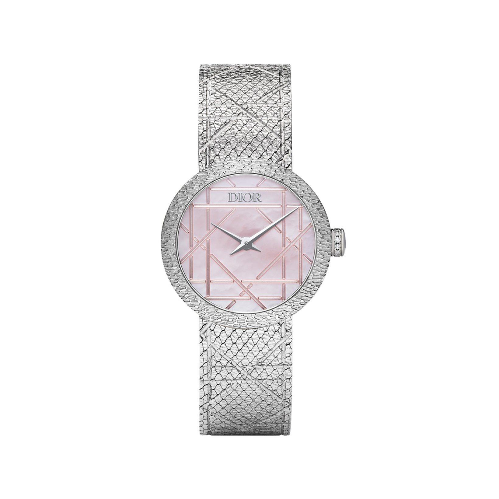 Christian Dior La D My Dior Quartz 25 mm Stainless Steel Watch  Pink Dial  Stainless Steel Bracelet