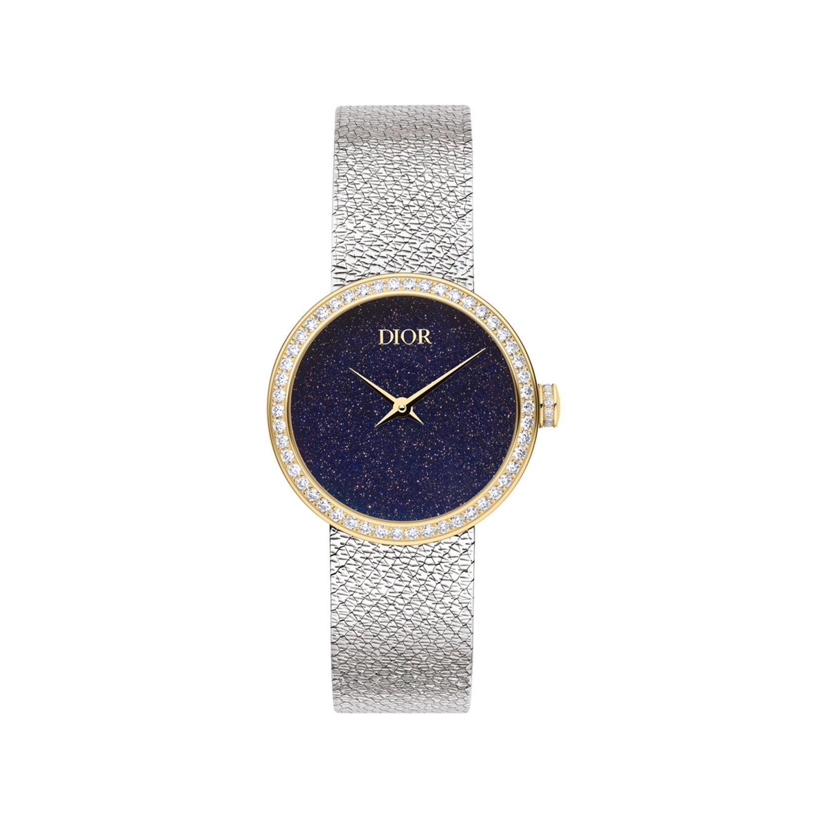 Christian Dior La D De Dior La D De Dior Satine Quartz 25 mm Stainless Steel And Yellow Gold Watch  Aventurine Dial  Stainless Steel Bracelet