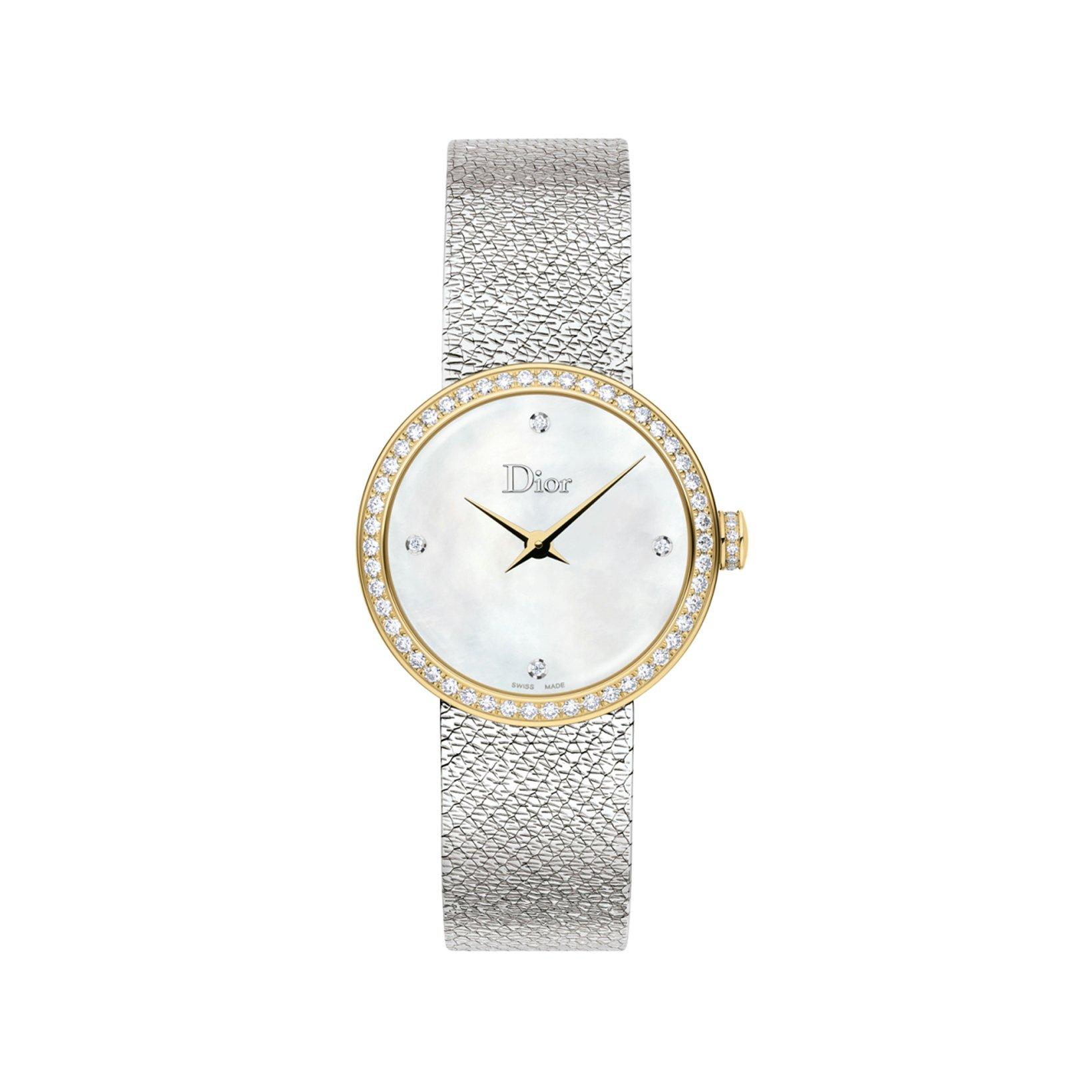 Christian Dior La D De Dior La D De Dior Satine Quartz 25 mm Stainless Steel Watch  White Dial  Stainless Steel Bracelet