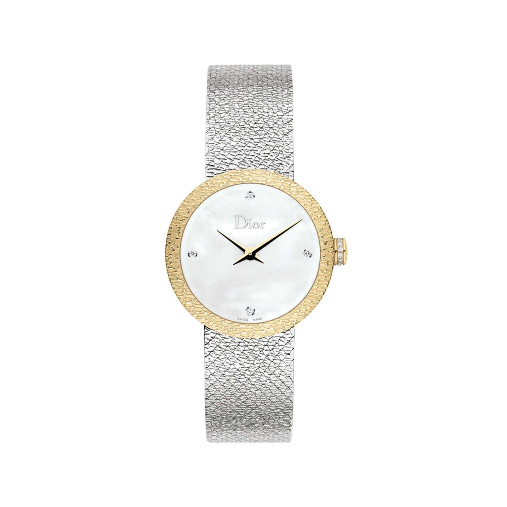 Christian Dior La D De Dior La D De Dior Satine Quartz 25 mm Stainless Steel Watch  White Dial  Stainless Steel Bracelet
