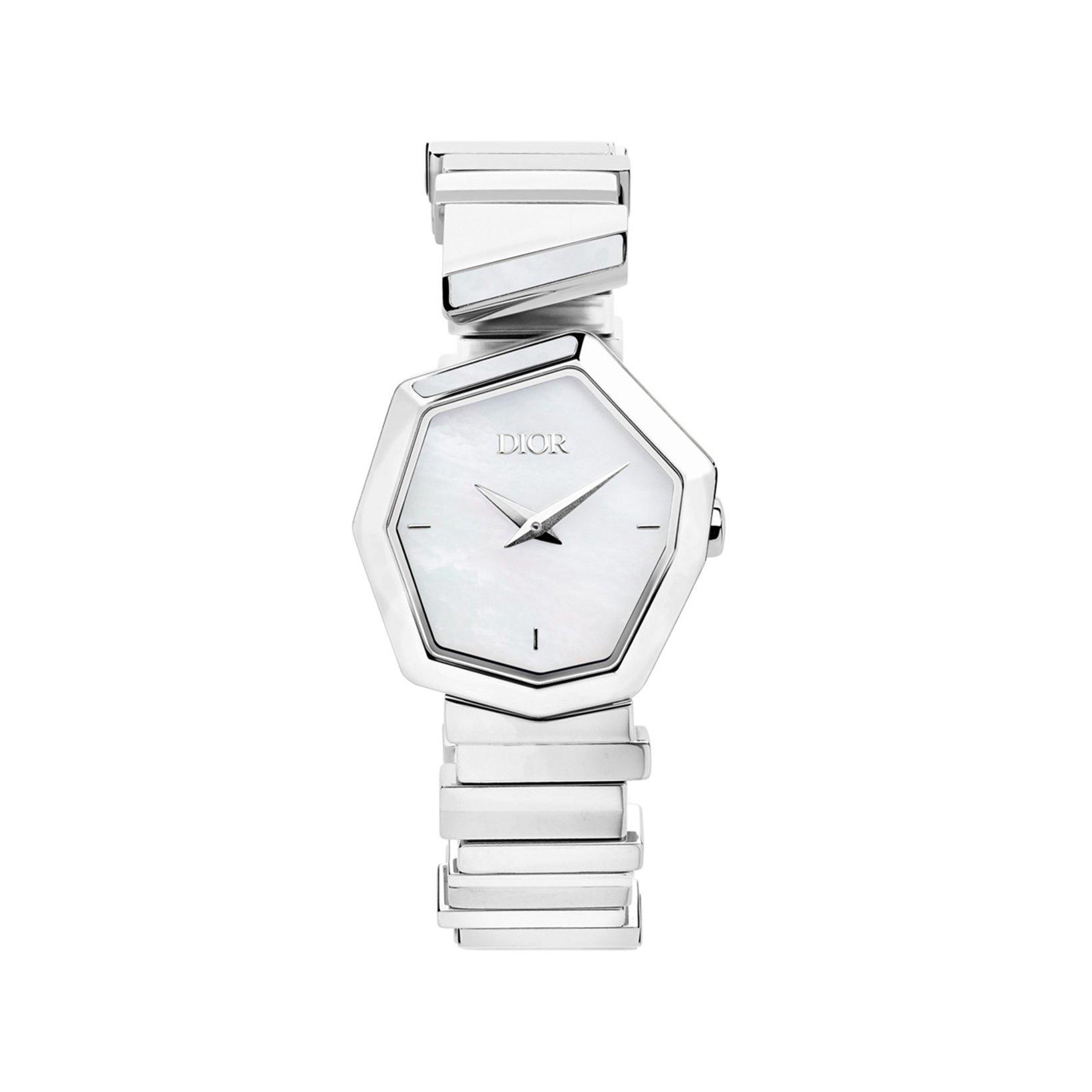 Christian Dior Gem Dior Quartz 27 mm Stainless Steel Watch  White Dial  Stainless Steel Bracelet