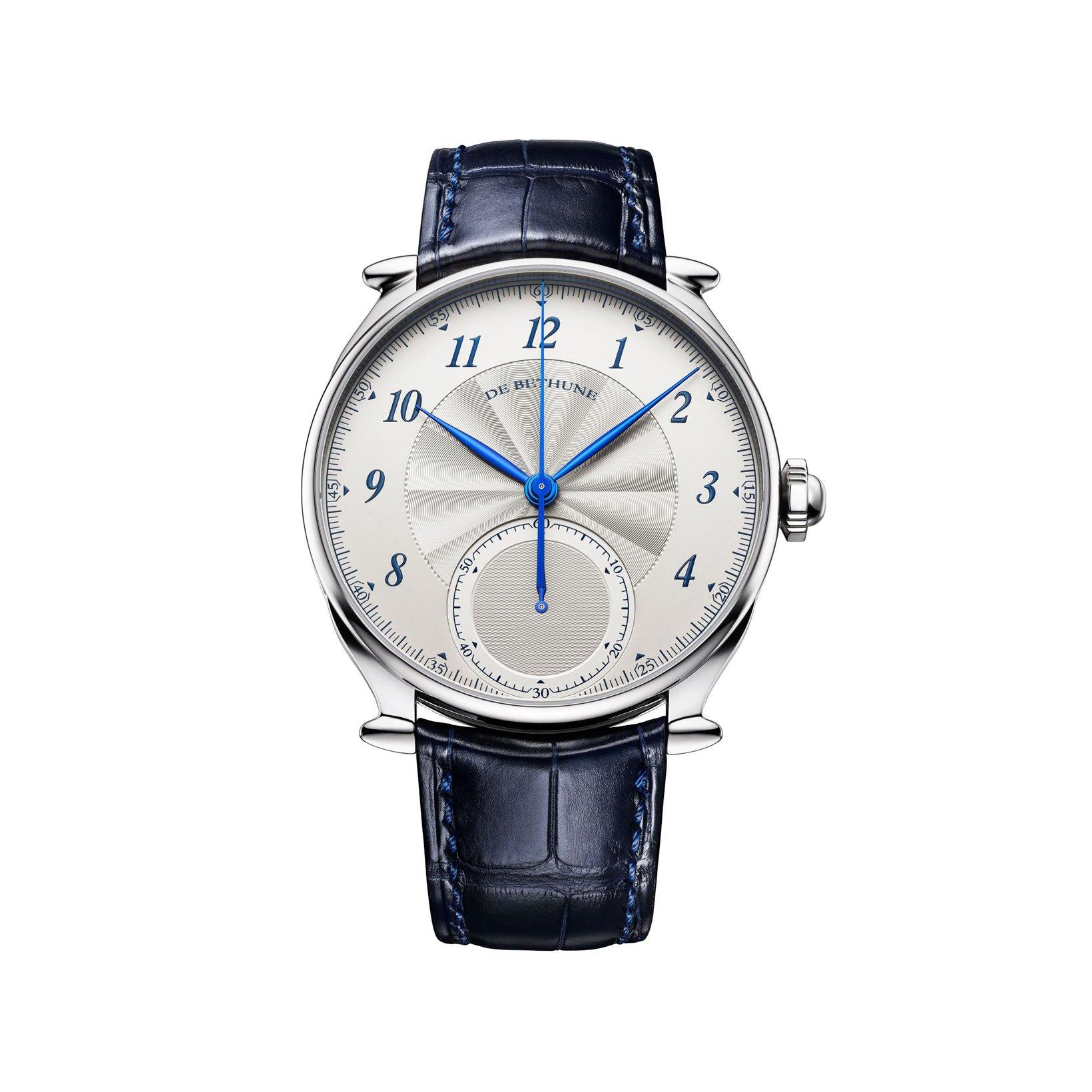 De Bethune Db8 Db Eight Manual Winding 42.4 mm Titanium Watch  Silver Dial   Alligator Strap