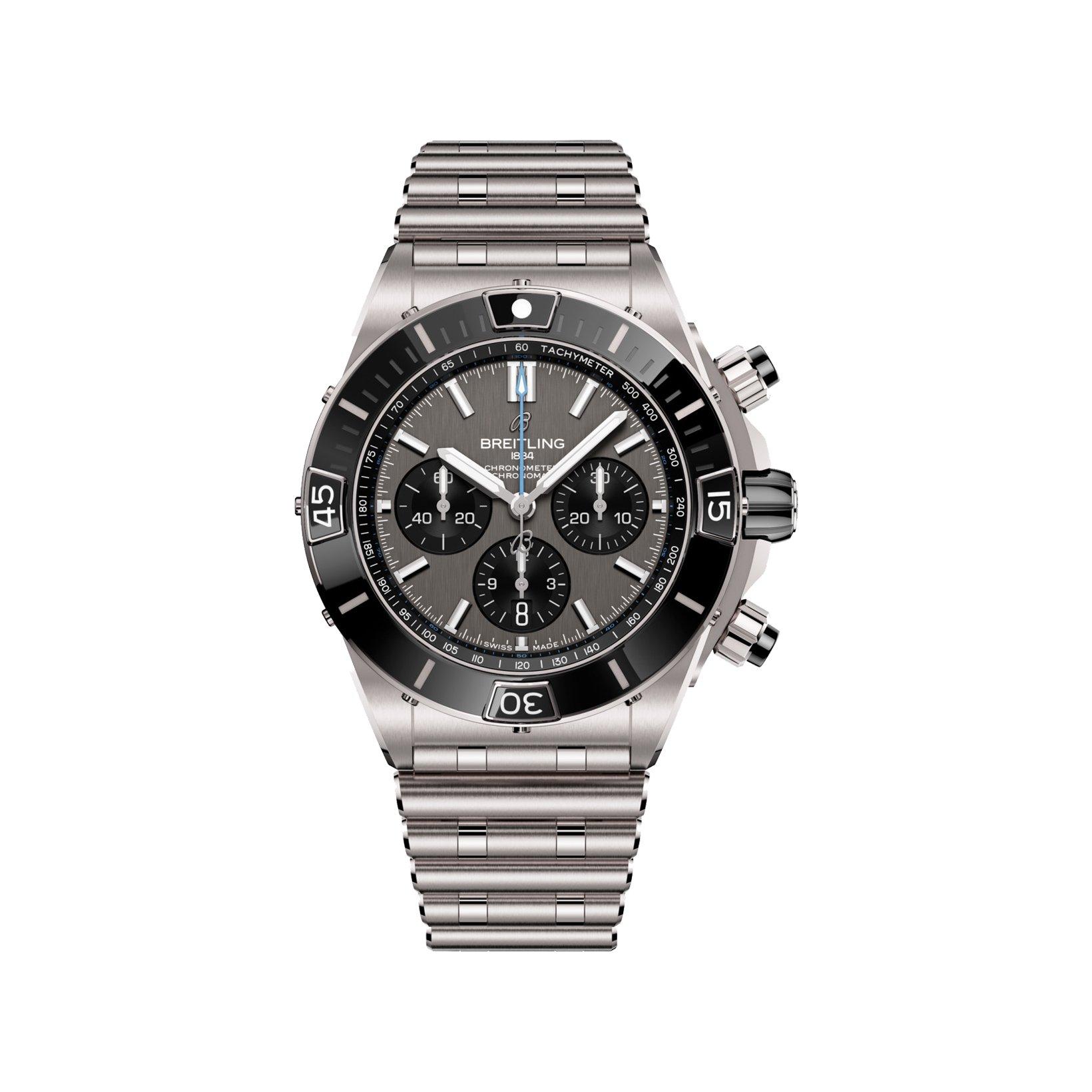 Breitling Chronomat B01 Automatic 44 mm Titanium Watch  Anthracite Dial  Titanium Bracelet