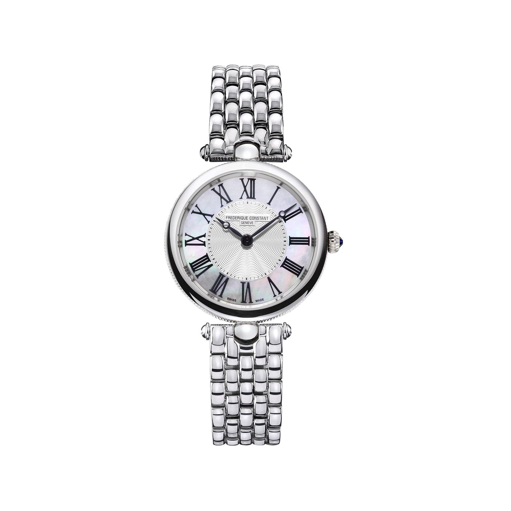 Frederique Constant Classics Art Deco Quartz 30 mm Stainless Steel Watch  Silver Dial  Stainless Steel Bracelet