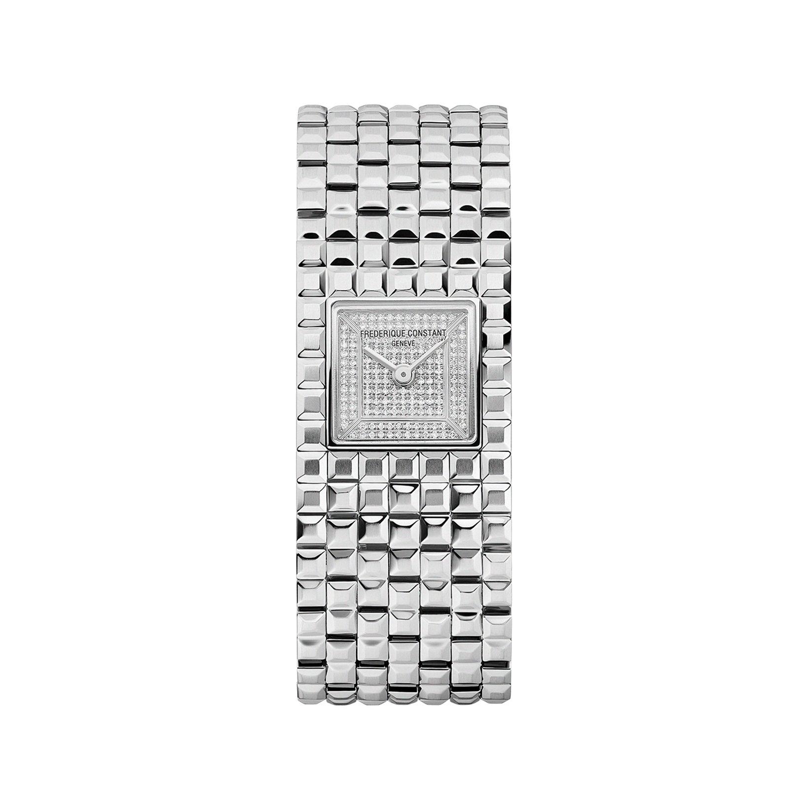 Frederique Constant Classics Manchette Quartz 25.7x20 mm Stainless Steel Watch  Silver Dial  Stainless Steel Bracelet