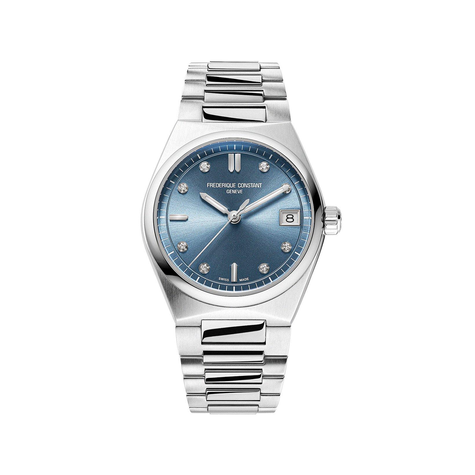 Frederique Constant Highlife  Quartz 31 mm Stainless Steel Watch  Blue Dial  Stainless Steel Bracelet