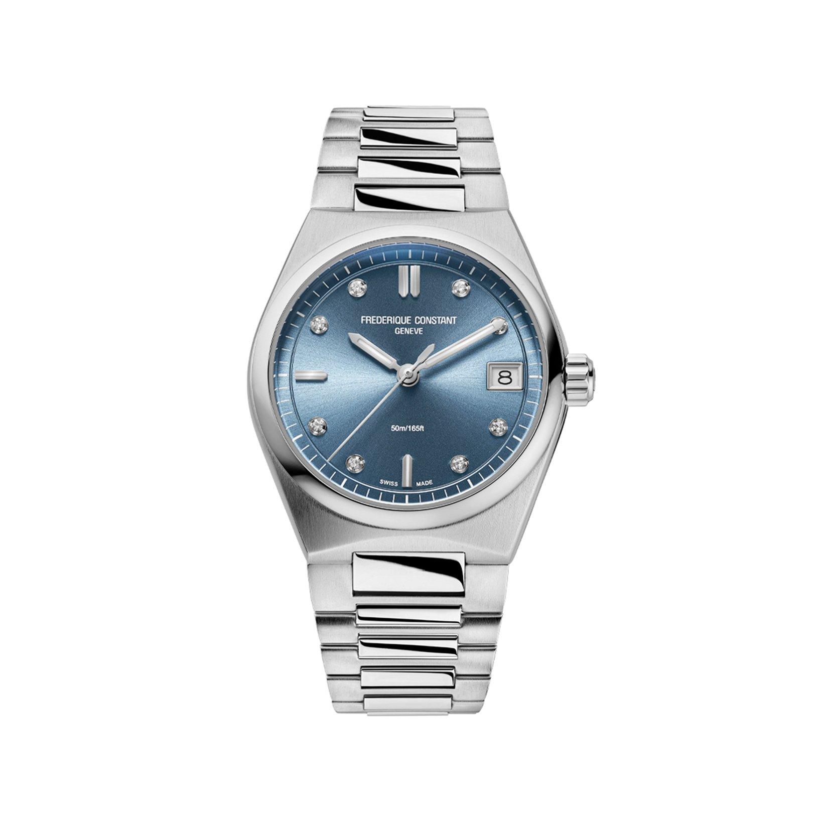 Frederique Constant Highlife  Quartz 31 mm Stainless Steel Watch  Blue Dial  Stainless Steel Bracelet