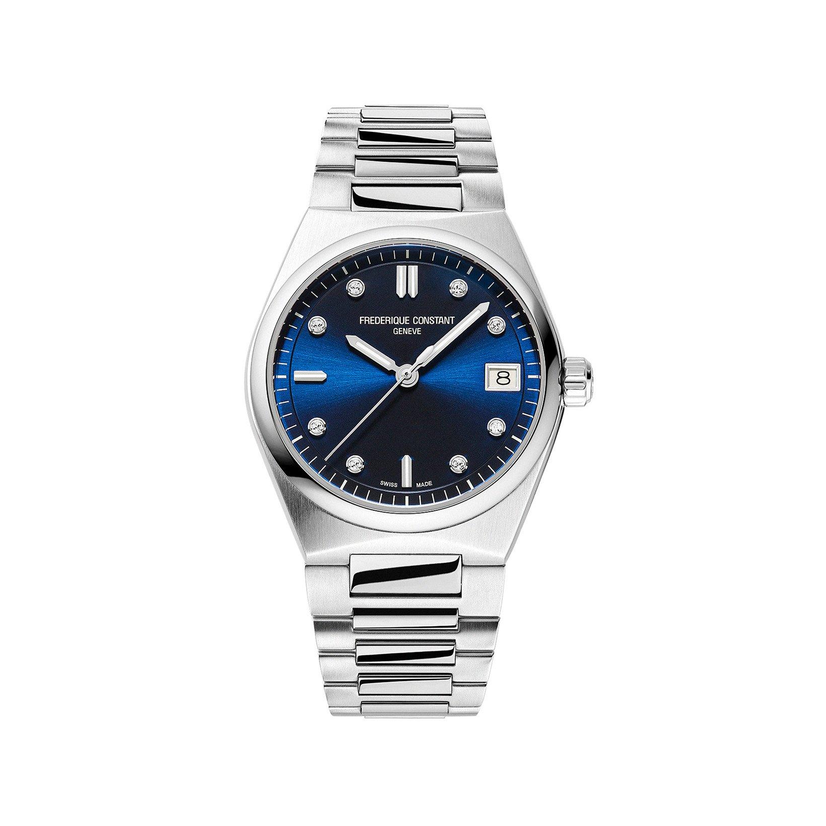 Frederique Constant Highlife  Quartz 31 mm Stainless Steel Watch  Blue Dial  Stainless Steel Bracelet