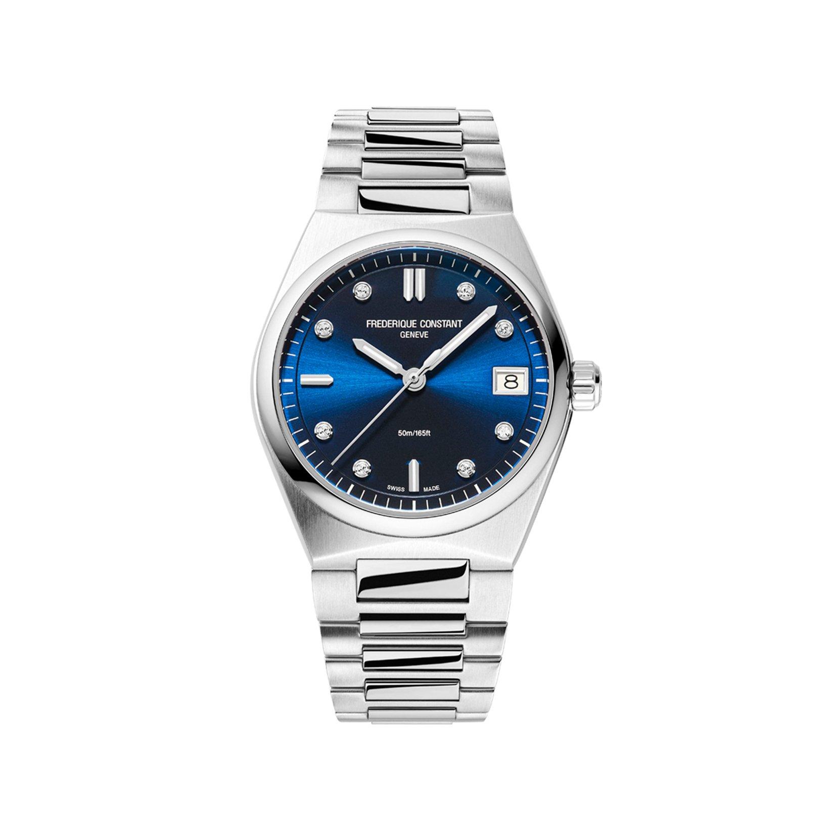Frederique Constant Highlife  Quartz 31 mm Stainless Steel Watch  Blue Dial  Stainless Steel Bracelet