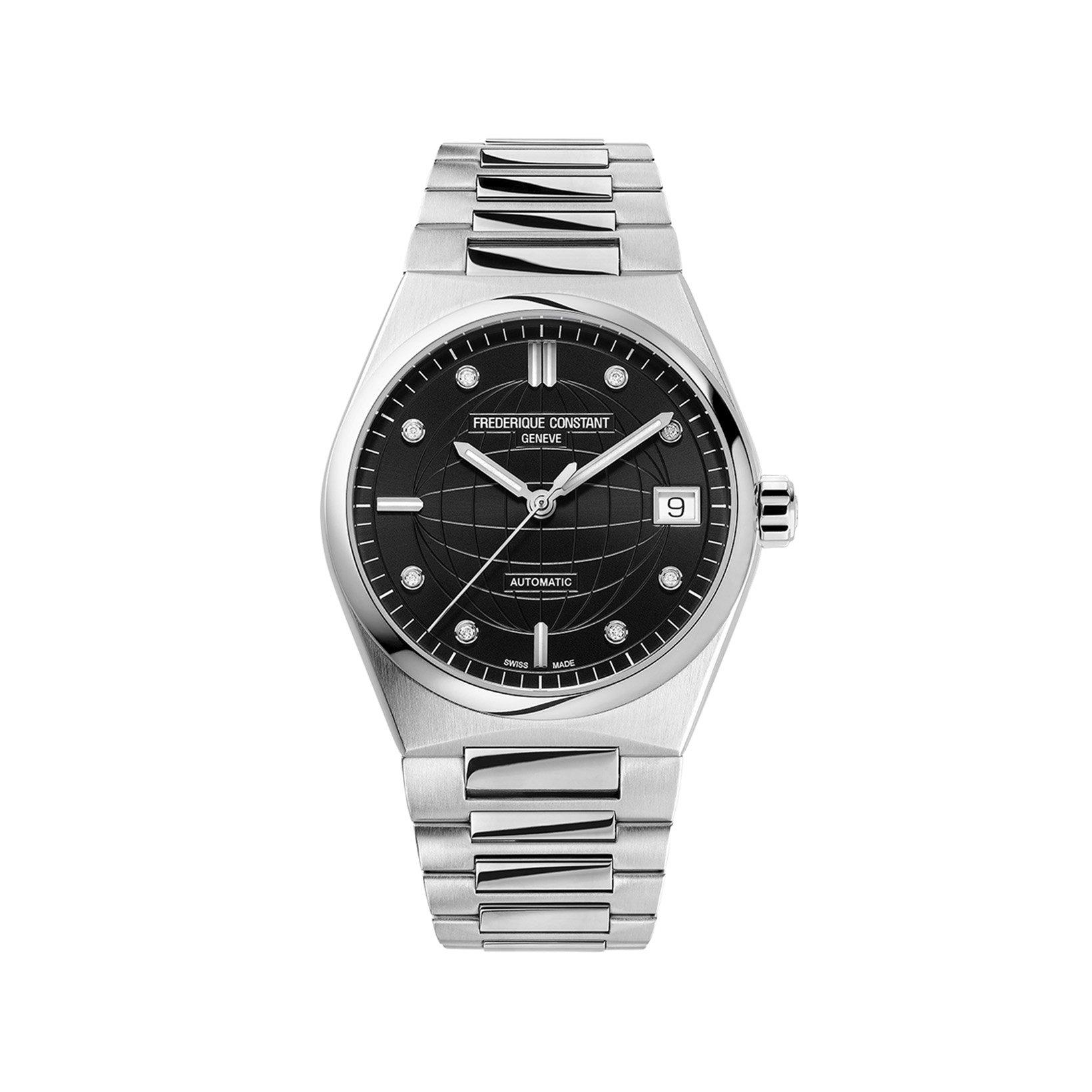 Frederique Constant Highlife  Automatic 34 mm Stainless Steel Watch  Black Dial  Stainless Steel Bracelet