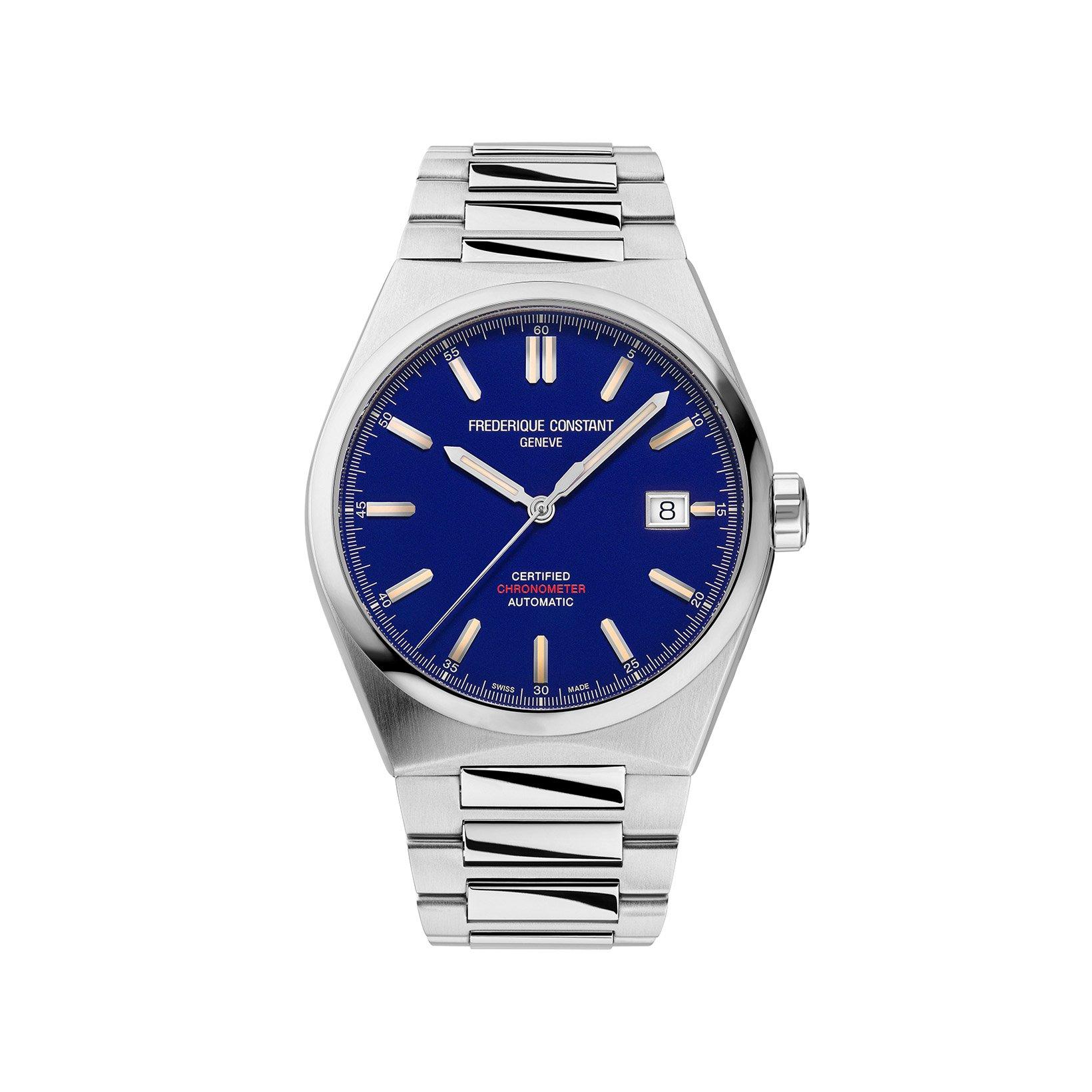 Frederique Constant Highlife Cosc Automatic 39 mm Stainless Steel Watch  Blue Dial  Stainless Steel Bracelet