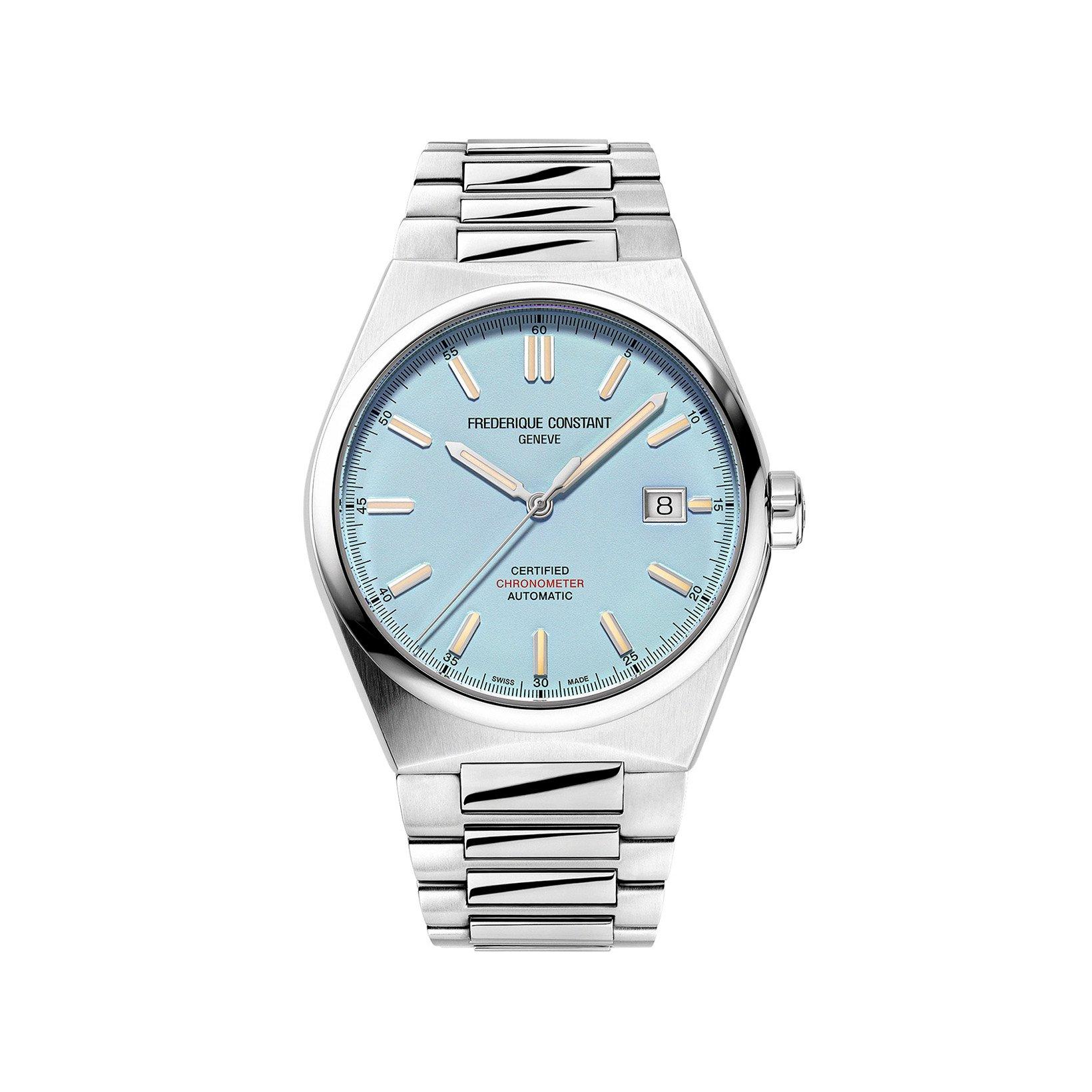 Frederique Constant Highlife Cosc Automatic 39 mm Stainless Steel Watch  Blue Dial  Stainless Steel Bracelet