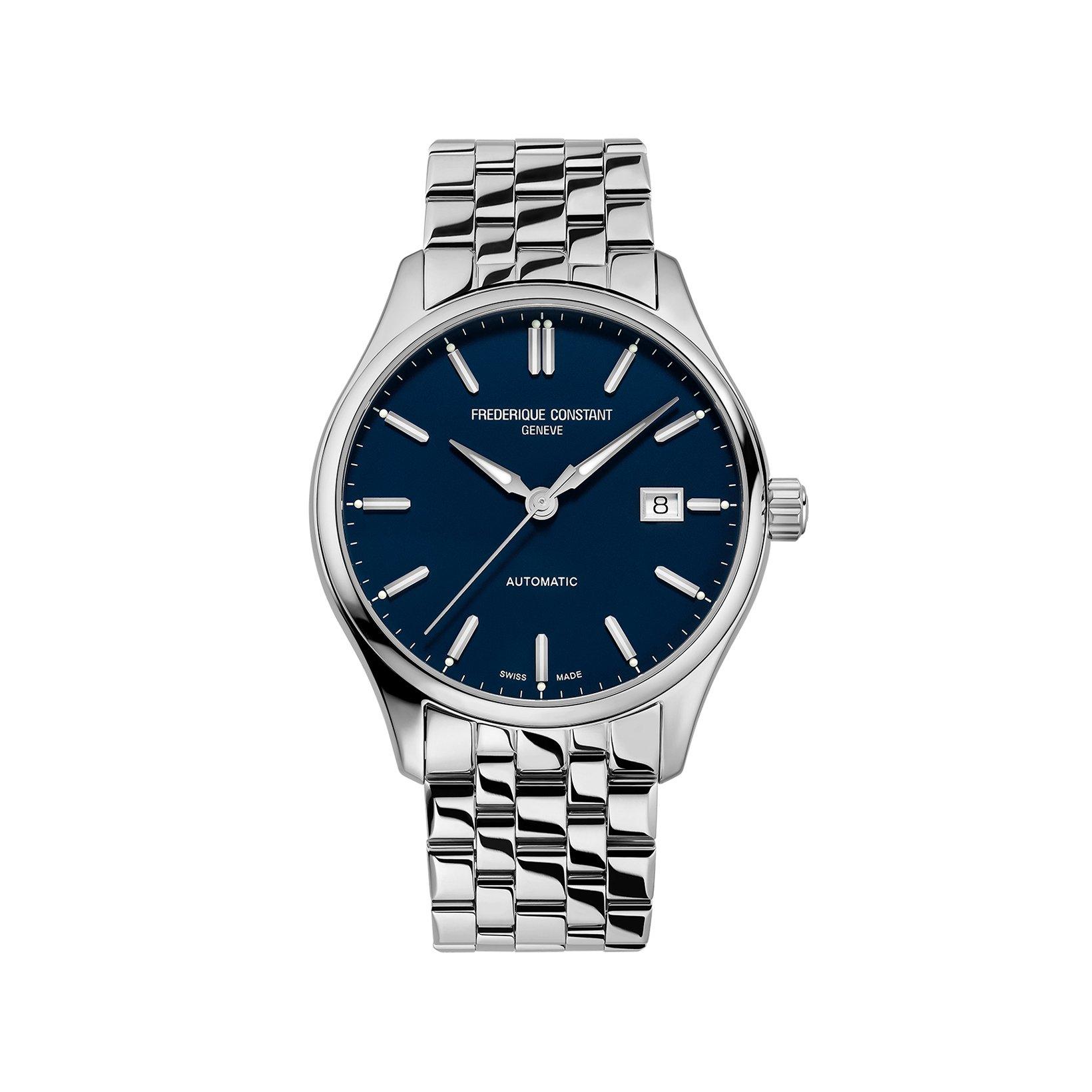 Frederique Constant Classics Index Automatic 40 mm Stainless Steel Watch  Blue Dial  Stainless Steel Bracelet