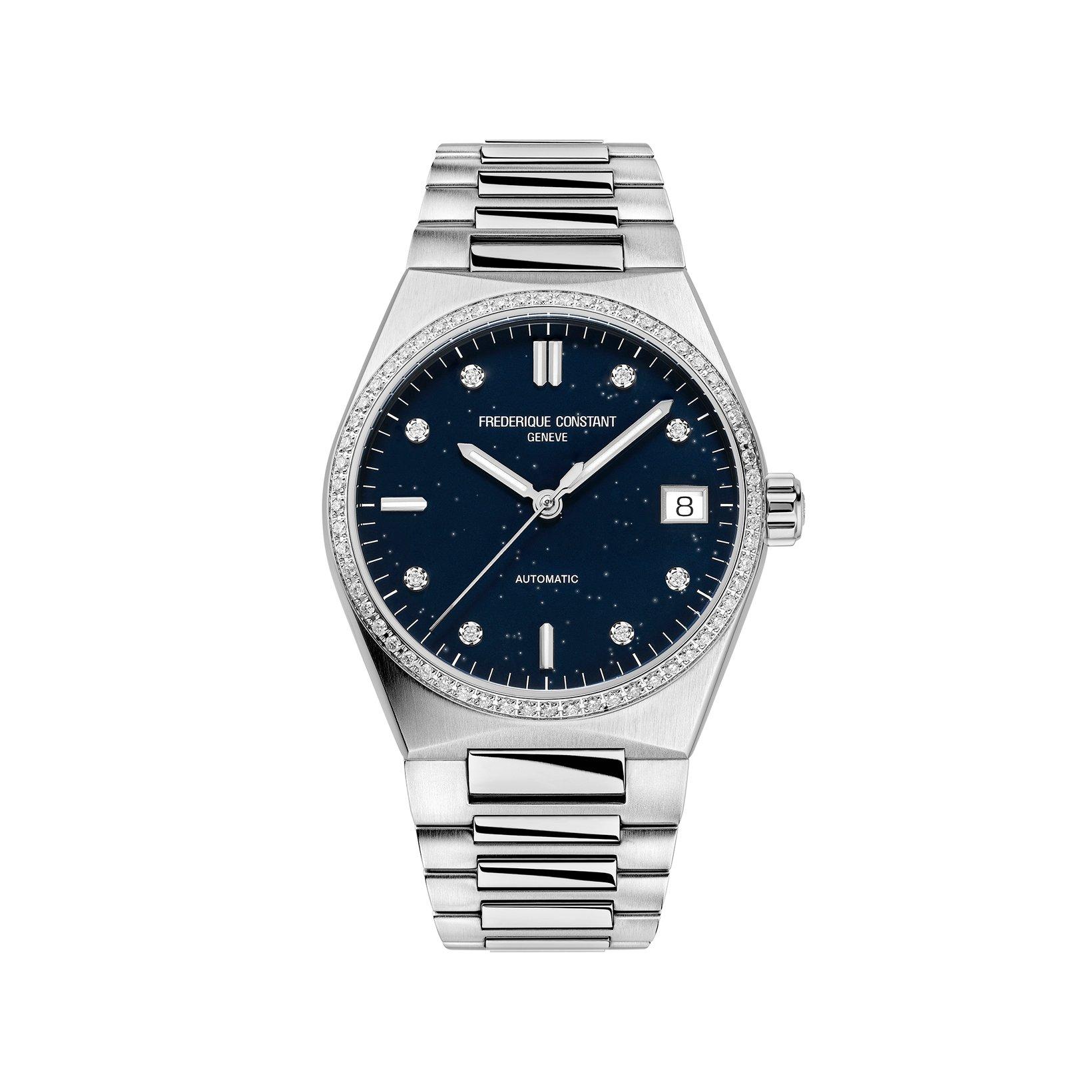 Frederique Constant Highlife Sparkling Automatic 34 mm Stainless Steel Watch  Blue Dial  Stainless Steel Bracelet