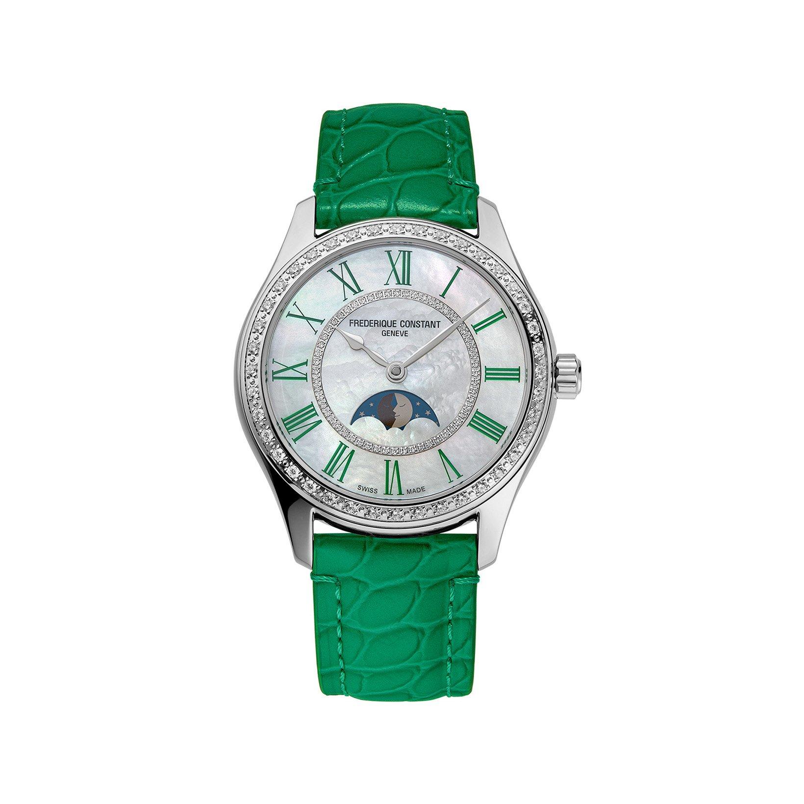 Frederique Constant Classics Elegance Automatic 36 mm Stainless Steel Watch  White Dial   Leather Strap