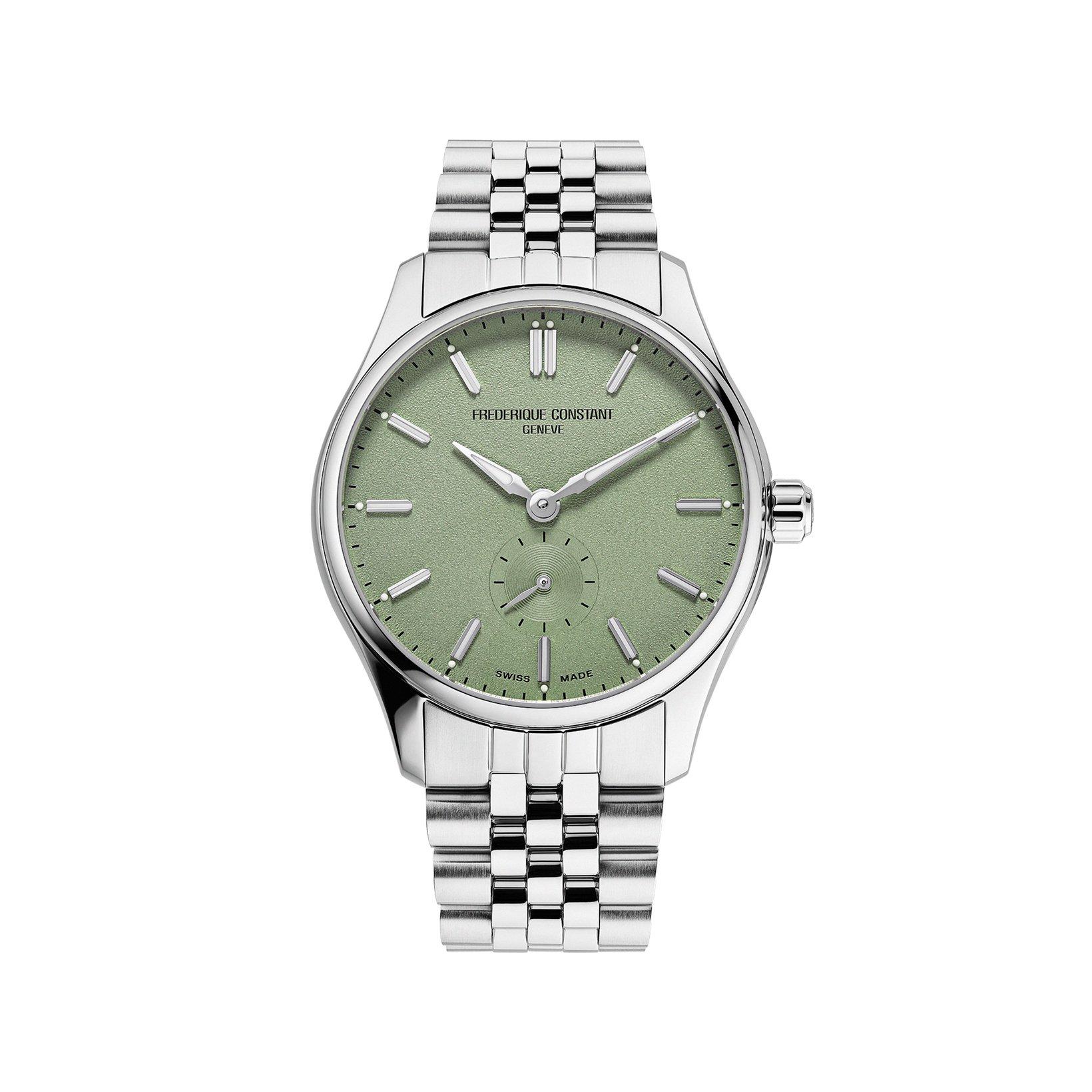 Frederique Constant Classics Index Automatic 39 mm Stainless Steel Watch  Green Dial  Stainless Steel Bracelet