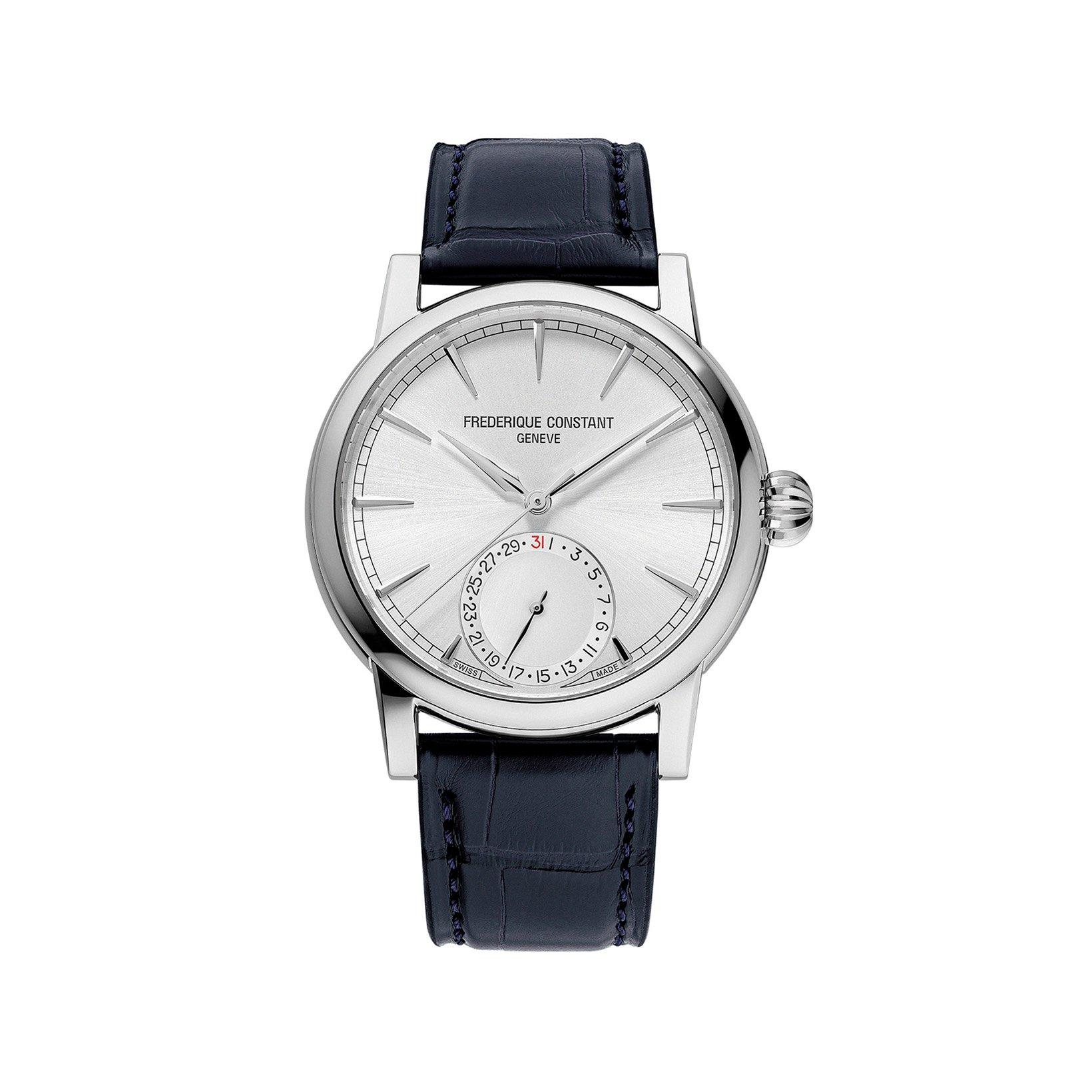 Frederique Constant Manufacture Classic Date Automatic 40 mm Stainless Steel Watch  Silver Dial   Alligator Leather Strap