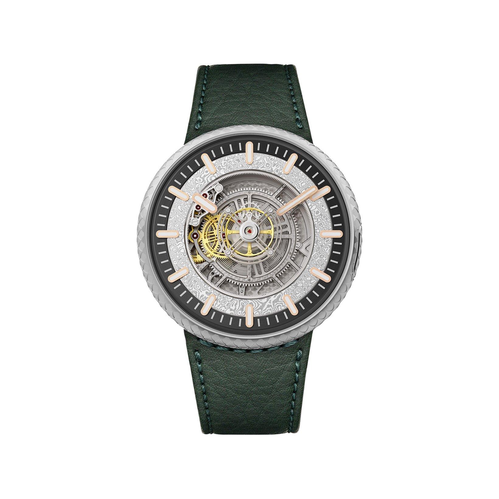 Kross Studio Collector'S Set Game Of Thrones Manual Winding 45 mm Titanium Watch  Skeleton Dial   Alligator Leather Strap