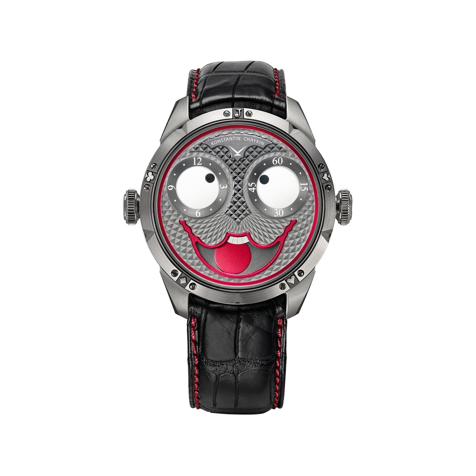 Konstantin Chaykin Wristmons Joker Classic Grey Automatic 40 mm Stainless Steel Watch  Grey Dial   Leather Strap