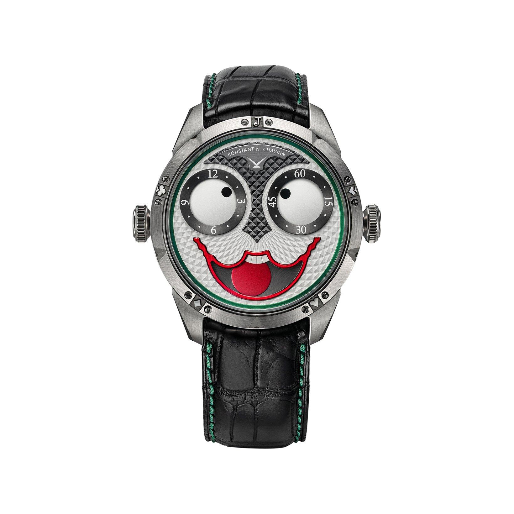 Konstantin Chaykin Wristmons Joker Classic White Automatic 40 mm Stainless Steel Watch  White Dial   Leather Strap