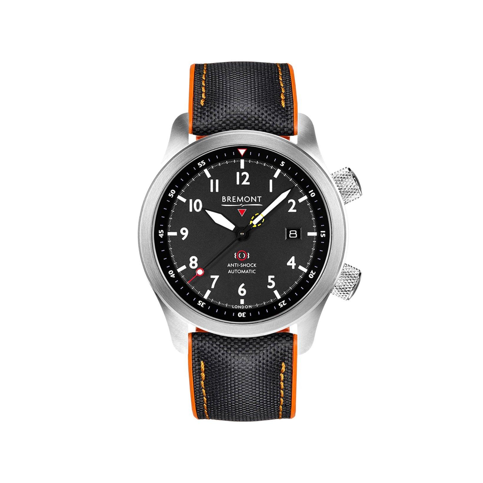 Bremont Altitude Mbii Automatic 43 mm Stainless Steel Watch  Black Dial   Textile Strap