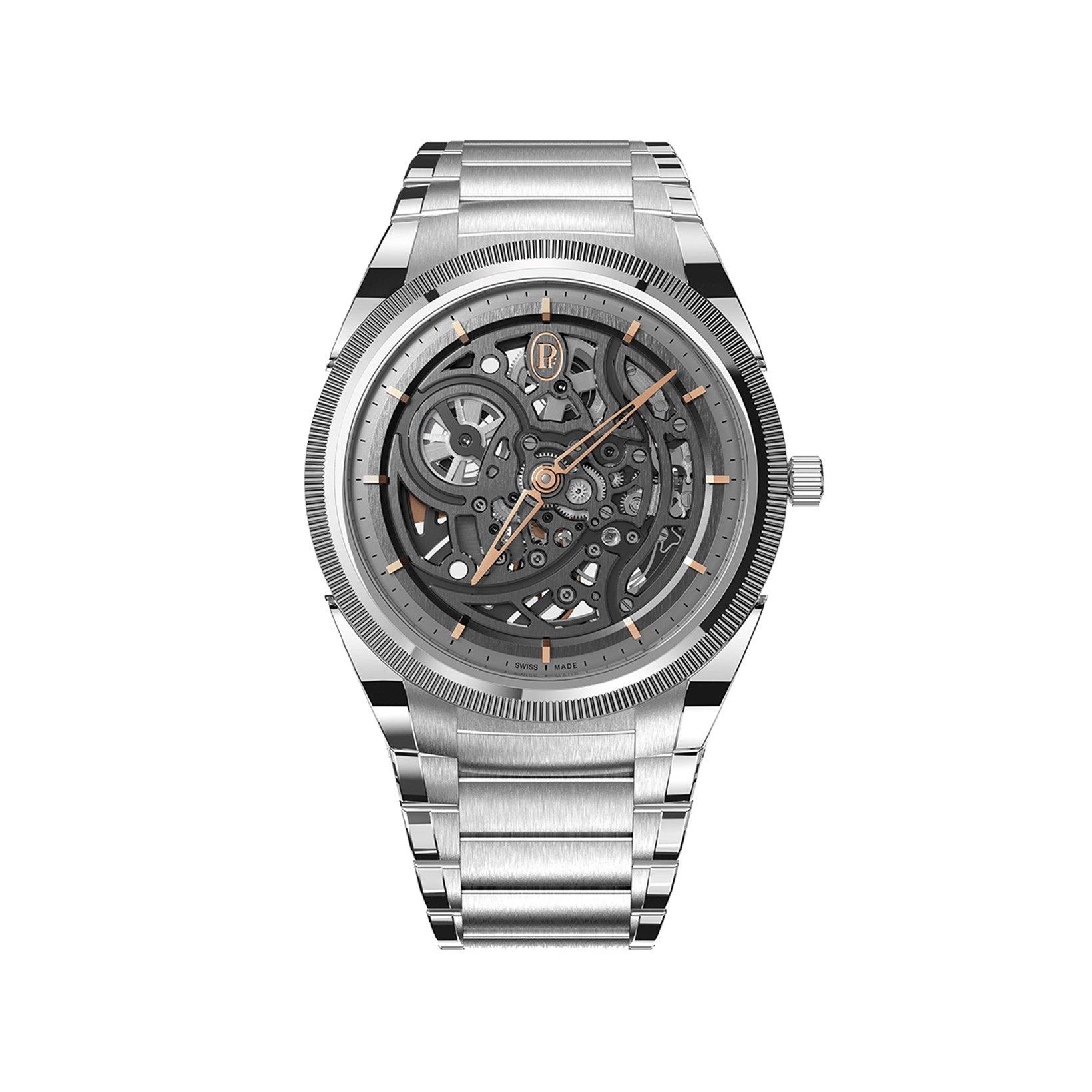 Parmigiani Fleurier Tonda Pf Skeleton Graphite Automatic 40 mm Stainless Steel Watch  Grey Dial  Stainless Steel Bracelet