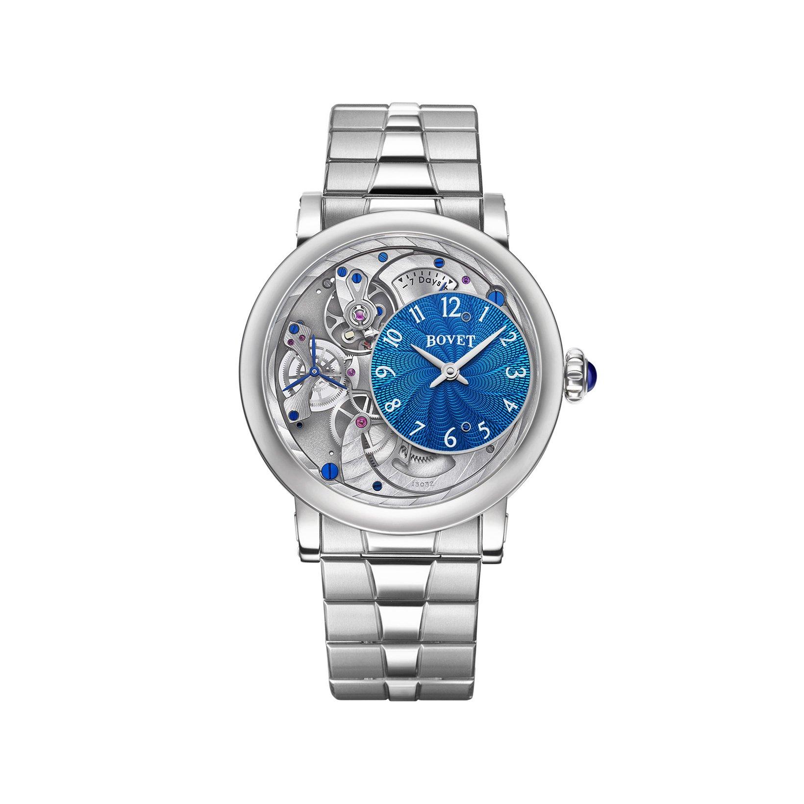 Bovet Dimier Recital 12 Manual Winding 40 mm Titanium Watch  Turquoise Dial  Titanium Bracelet