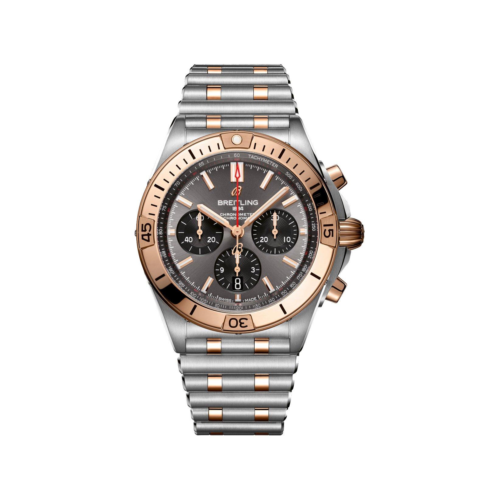 Breitling Chronomat B01 Automatic 42 mm Stainless Steel And Red Gold Watch  Grey Dial  Stainless Steel And Red Gold Bracelet