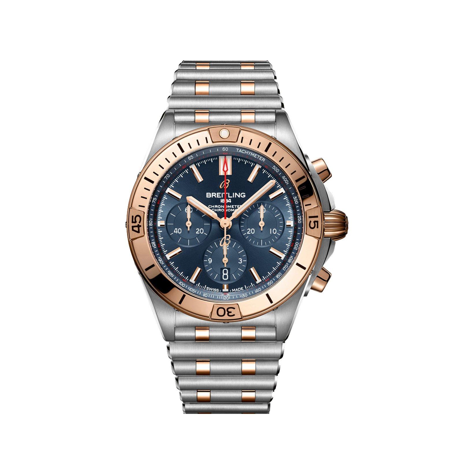 Breitling Chronomat B01 Automatic 42 mm Stainless Steel And Red Gold Watch  Blue Dial  Stainless Steel And Red Gold Bracelet