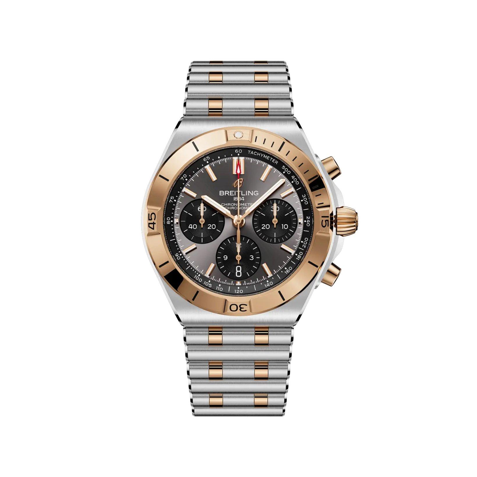 Breitling Chronomat B01 Automatic 42 mm Rose Gold And Stainless Steel Watch  Anthracite Dial  Stainless Steel And Rose Gold Bracelet