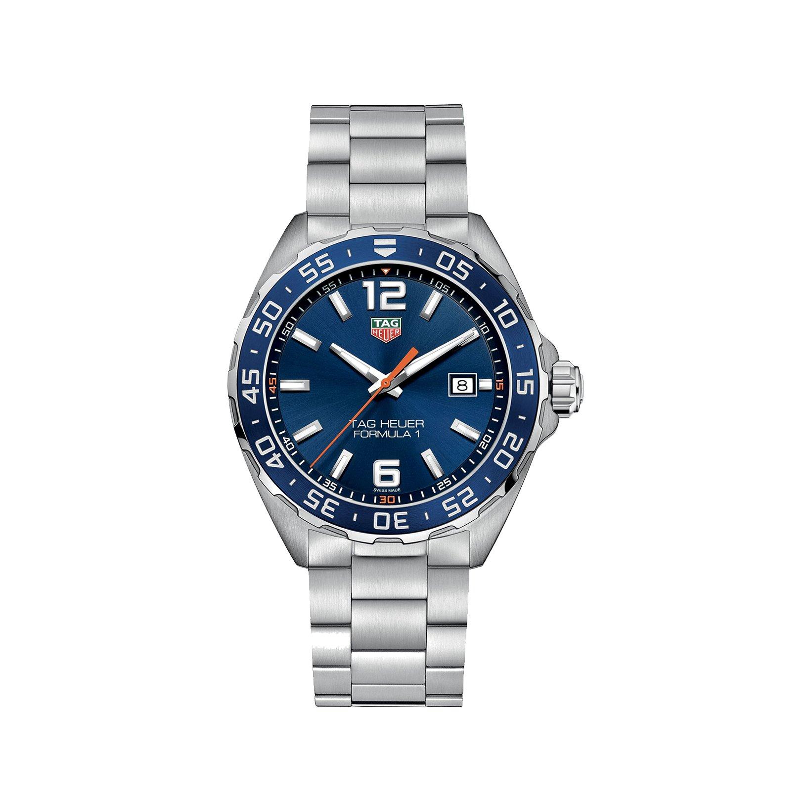 Tag-Heuer Formula 1 Date Quartz 43 mm Stainless Steel Watch  Blue Dial  Stainless Steel Bracelet