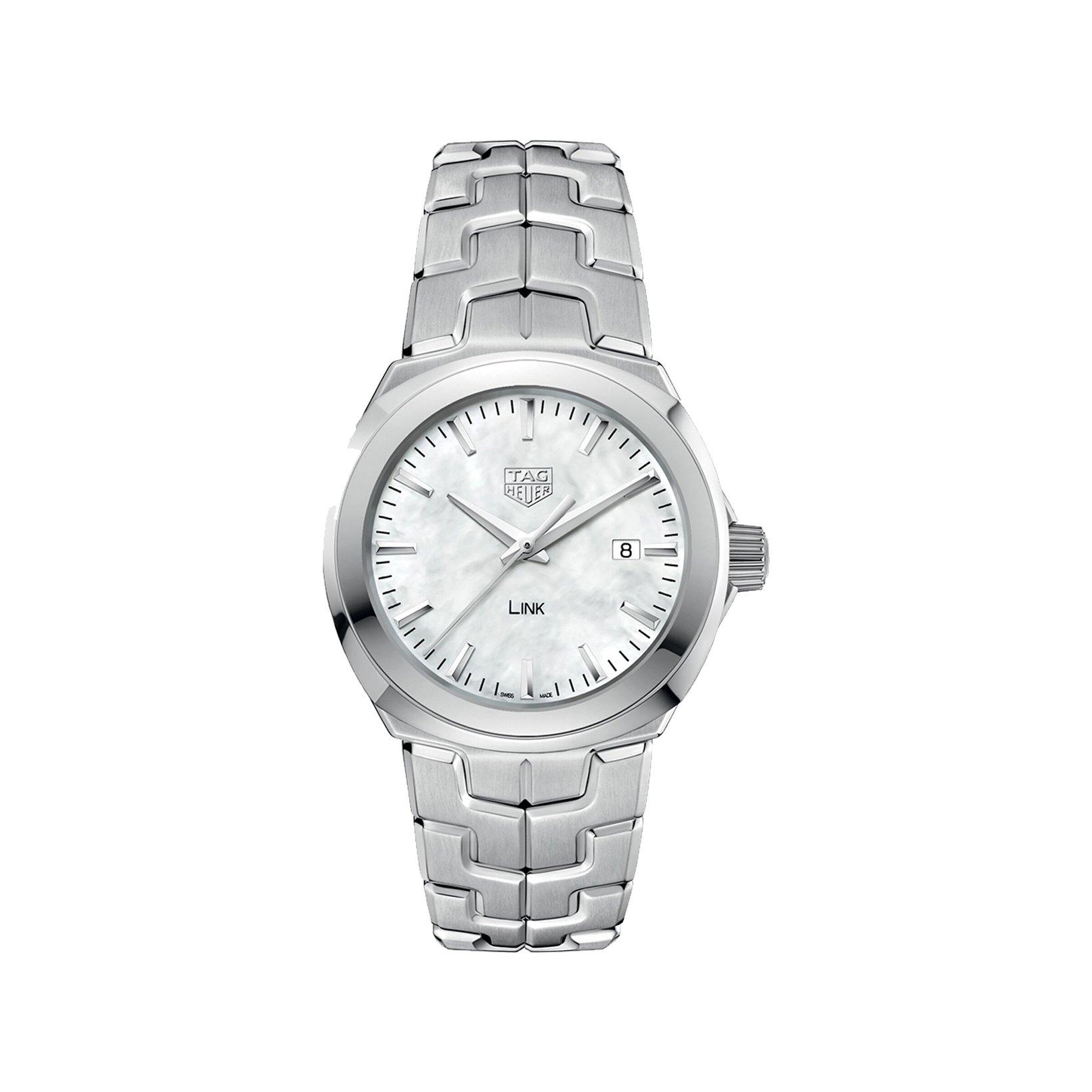 Tag-Heuer Link Quartz 32 mm Stainless Steel Watch  Mother Of Pearl Dial  Stainless Steel Bracelet