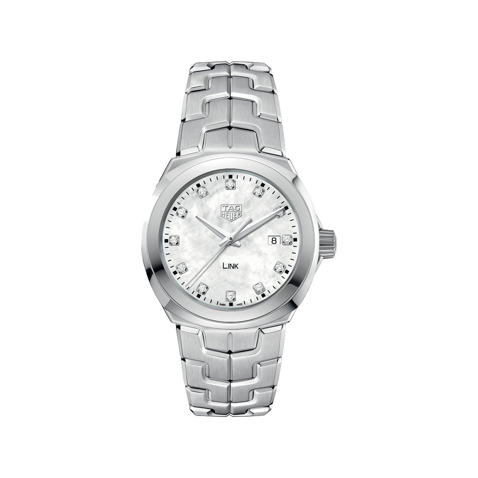 Tag-Heuer Link Quartz 32 mm Stainless Steel Watch  Mother Of Pearl Dial  Stainless Steel Bracelet
