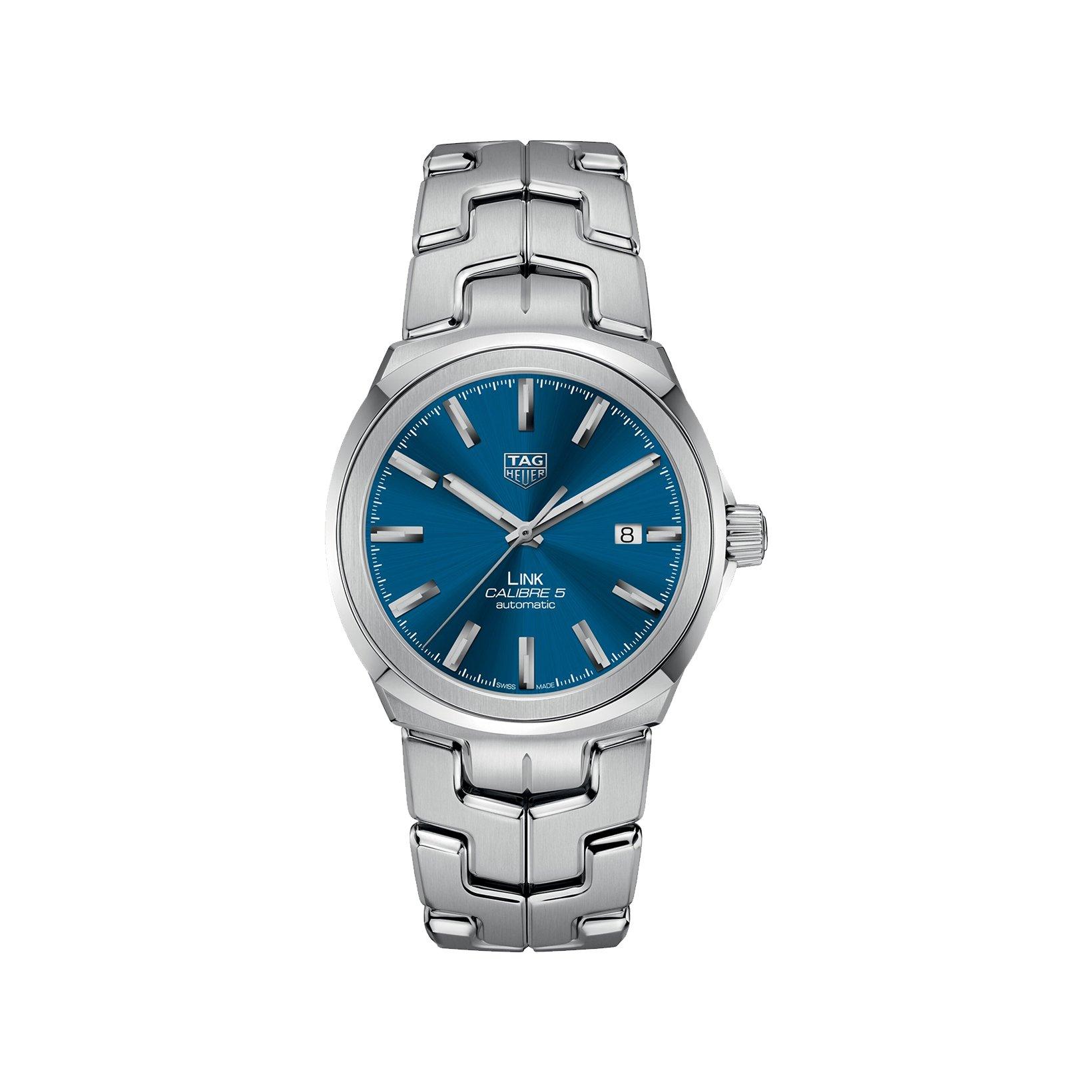 Tag-Heuer Link Automatic 41 mm Stainless Steel Watch  Blue Dial  Stainless Steel Bracelet