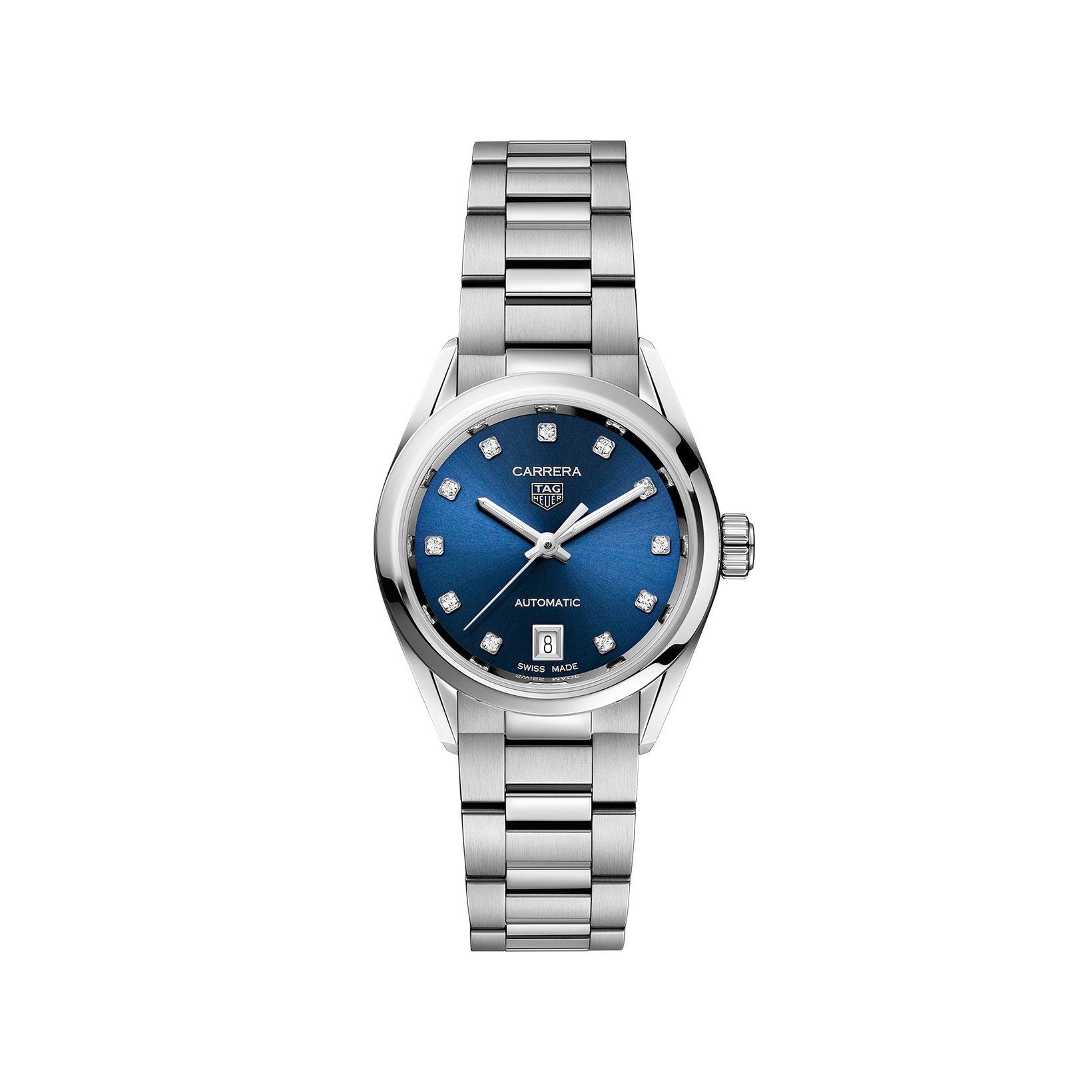 Tag-Heuer Carrera Professional 300 Date Automatic 29 mm Stainless Steel Watch  Blue Dial  Stainless Steel Bracelet