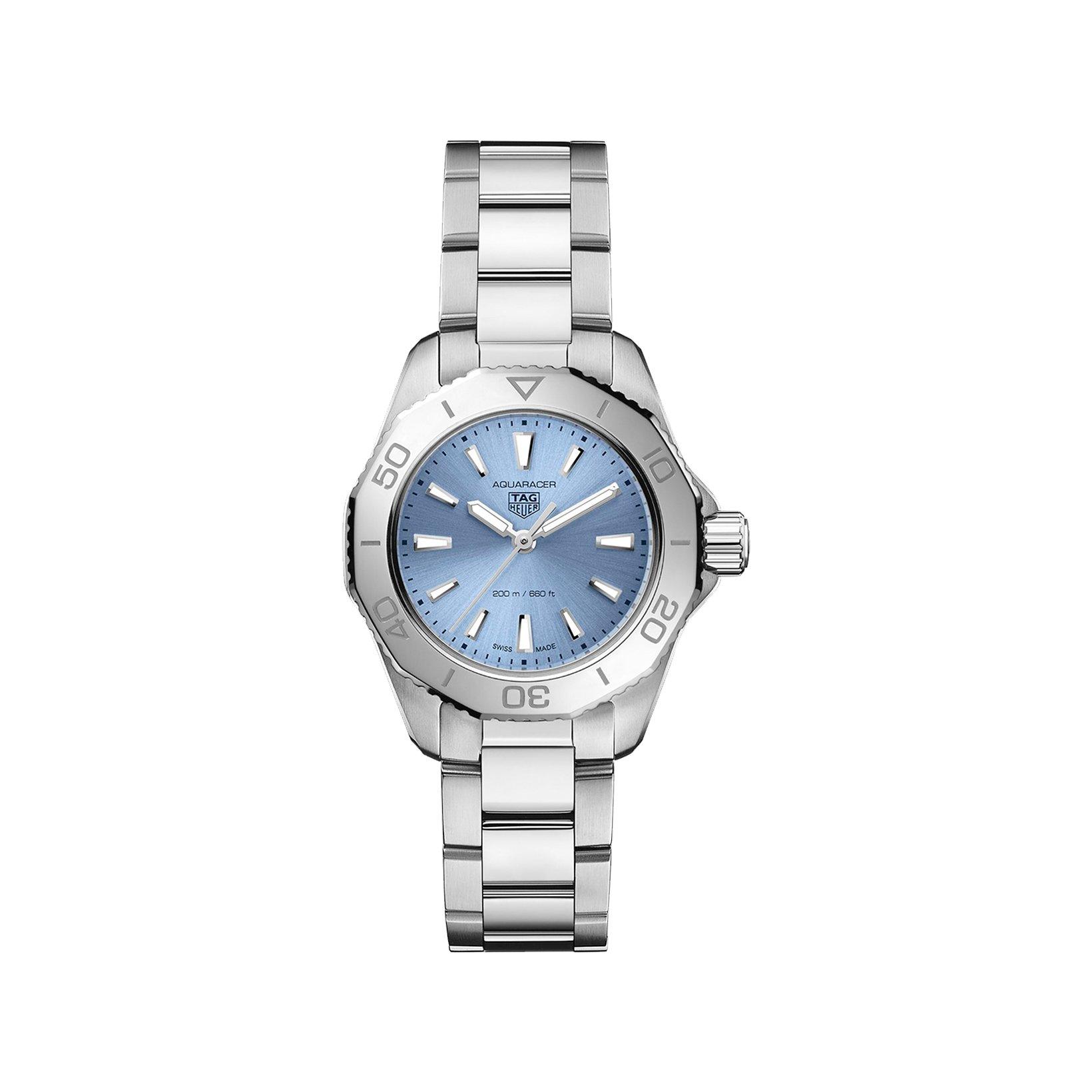 Tag-Heuer Aquaracer Professional 200 Quartz 30 mm Stainless Steel Watch  Blue Dial  Stainless Steel Bracelet