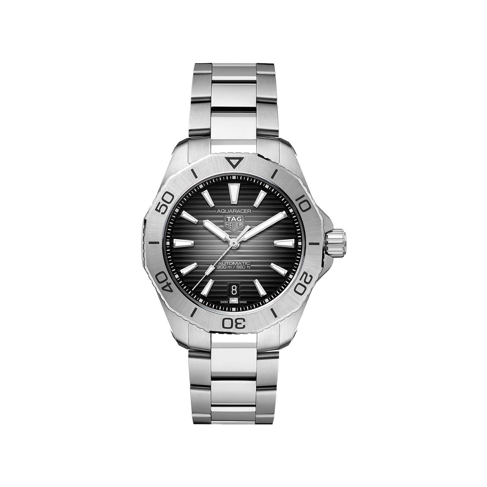 Tag-Heuer Aquaracer Professional 200 Automatic 40 mm Stainless Steel Watch  Black Dial  Stainless Steel Bracelet