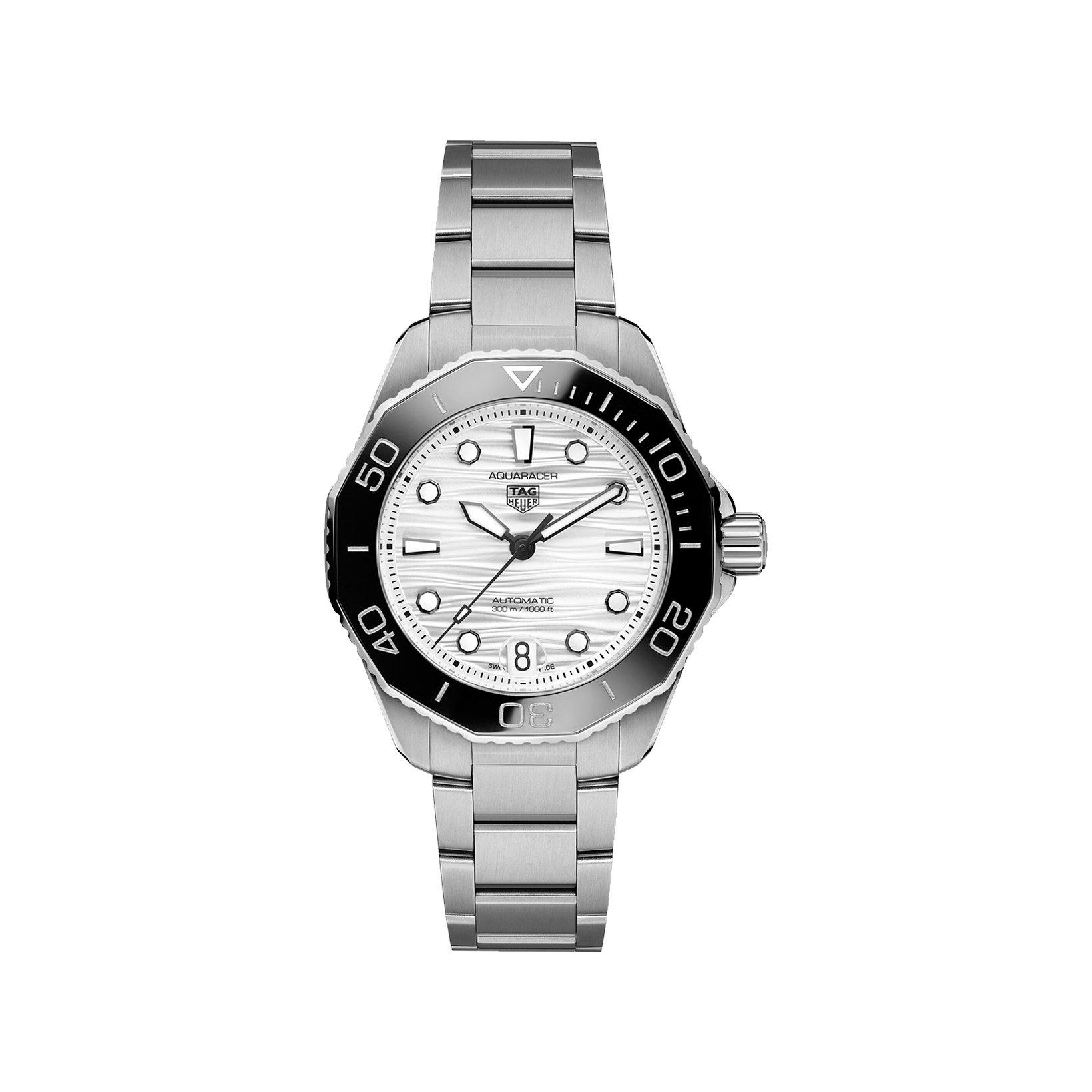Tag-Heuer Aquaracer Professional 300 Automatic 36 mm Stainless Steel Watch  Silver Dial  Stainless Steel Bracelet